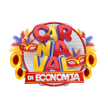 Selo 3D Carnaval da Economia para composição