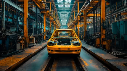 Foto op Plexiglas vieja fábrica de coches  © VicPhoto