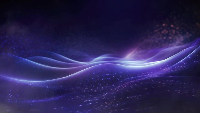  Abstract digital particle wave and lights background , Digital particle cyber or technology background