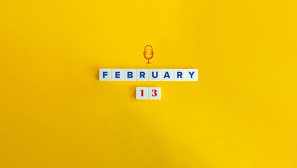 World Radio Day, February 13th. Banner and Concept Image. 