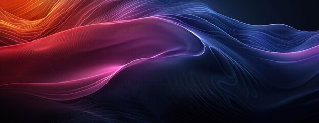 Obraz premium Computer Generated Image of a Colorful Wave