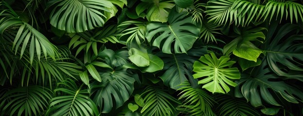 Lush Green Plant Covered in Abundant leaves tropical
