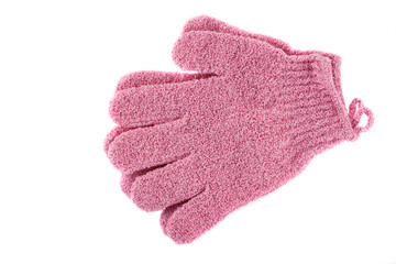 Bath glove isolated white background