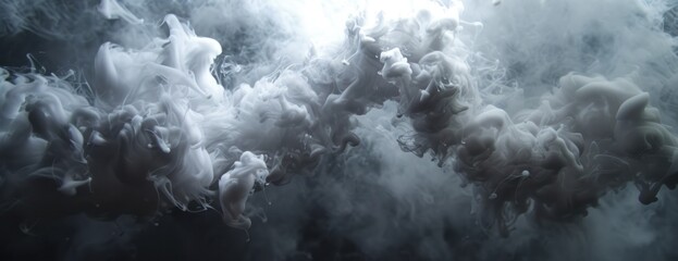 Massive Smoke Cloud Hovering in the Air - obrazy, fototapety, plakaty
