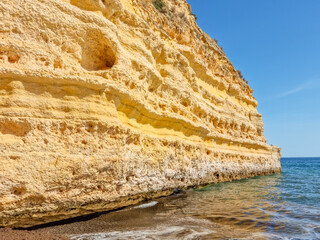Cliffs and caves in Benagil, Algarve, Portugal - 728850464