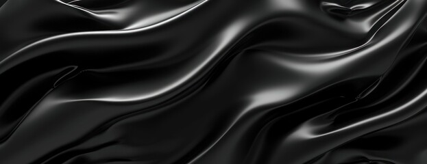 Fototapeta premium Wavy Fabric in Black and White