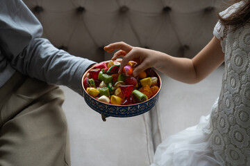 Colorful Ramadan Eid Candy and Chocolate in the Traditional Ottoman Cuisine Desserts Photo, Eid...