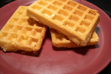 waffles on a plate