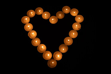 heart of candles