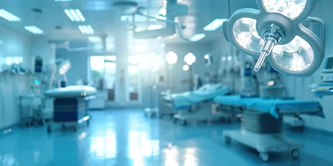 Fotobehang Blurred background of modern operating room © shobakhul