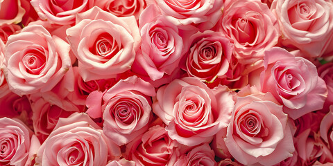 Naklejka premium Closeup a bouquet of pink roses flower texture