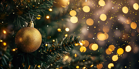 Obraz na płótnie Canvas Closeup of Christmas bauble ball decoration