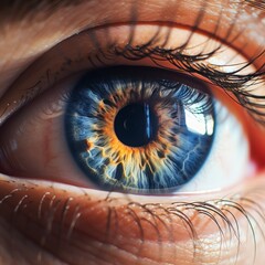 close-up of an eye with a glare