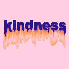 Melting Kindness Gradient Psychedelic Nonbinary Text Ombre Punk Colors