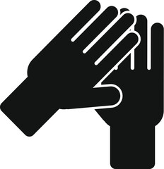 Fototapeta premium Hands partner union icon simple vector. Respect family. Support care