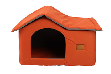 Pet kennel, fabric nest house for small dogs and cats, isolated white and transparent background....