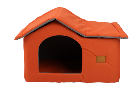 Pet kennel, fabric nest house for small dogs and cats, isolated white and transparent background. isolated png background.