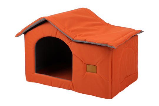 Pet kennel, fabric nest house for small dogs and cats, isolated white and transparent background. isolated png background.