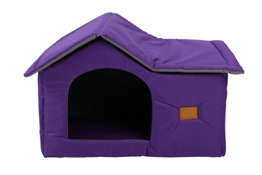 Pet kennel, fabric nest house for small dogs and cats, isolated white and transparent background. isolated png background.