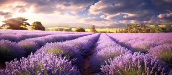 view of lavender flowers in bloom