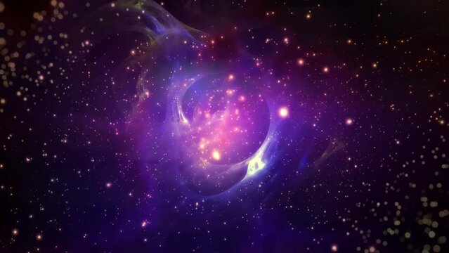 4k Purple Galaxy Stars Motion Background