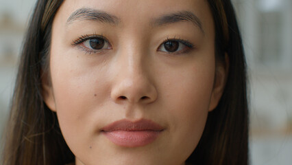 Close up Asian face portrait Japanese chinese girl headshot Korean woman businesswoman indonesian...