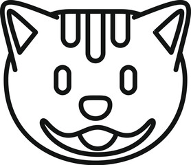 Cat care medical icon outline vector. Care examine female. Man equipment