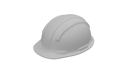 White safety builder helmet isolated on transparent and white background. Industry concept. 3D render