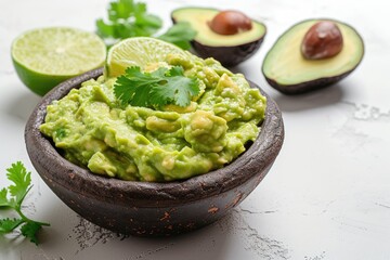 Obraz premium Easy and healthy homemade guacamole great for parties or bars