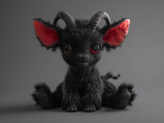 Cute baphomet goat demon 3d rendering
