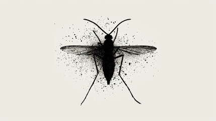  a black and white drawing of a bug with splats of paint on it's back and the words cotton on the front of the back of the bug. - obrazy, fototapety, plakaty