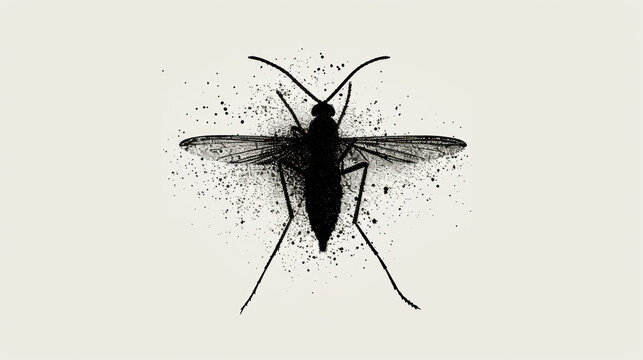  a black and white drawing of a bug with splats of paint on it's back and the words cotton on the front of the back of the bug.