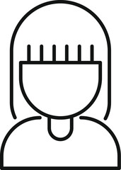 Avatar head coiffure icon outline vector. Model person. Sea coif young