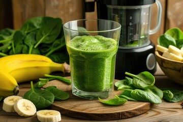 Healthy vegetarian drink with strawberry smoothie or milkshake berries and oatmeal in a glass jar on a concrete background