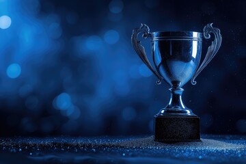 Isolated white background silver trophy