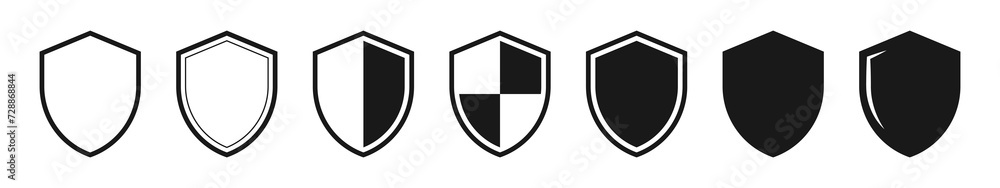 Leinwandbilder shield icon set or security shield protection icon symbol. web vector icon