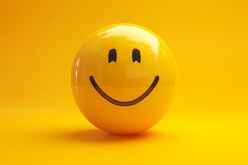 Yellow smiley faces happiness joy, cheerful emotion symbols. 3D cartoon icons, express cheerful sentiments. Round fun smiling expressions. Face illustrations happiness positivity, cheerful atmosphere.