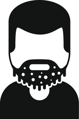 Creative short beard icon simple vector. Style fashion. Men barber model