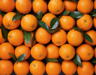 Vibrant Orange in Uniform Arrangemen
