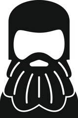 Hipster style beard icon simple vector. Male portrait. Mustache model