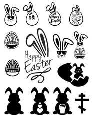 A selection of cute modern style easter icons   Sheet 1