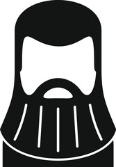 Style portrait beard icon simple vector. Man funny adult. Model creative