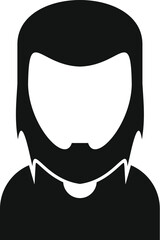 Mature style icon simple vector. Fashion person model. Funny smile