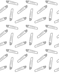 Vector seamless pattern of hand drawn doodle sketch cinnamon isolated on white background