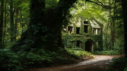 Abandoned House in the Middle of a Forest