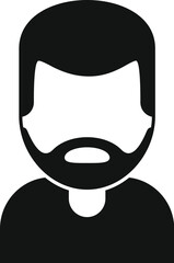 Aged individual beard icon simple vector. Fashion style. Model aged human