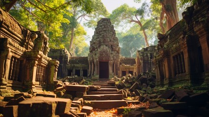 The Ruins of a Temple Surrounded by Trees