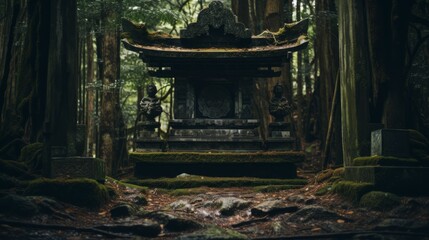 A Small Shrine in the Middle of a Forest