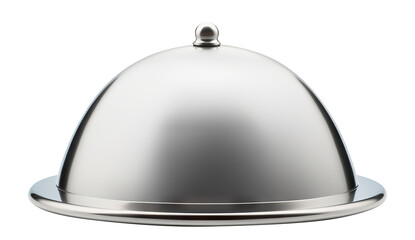 Fototapeta premium Shiny silver cloche cut out