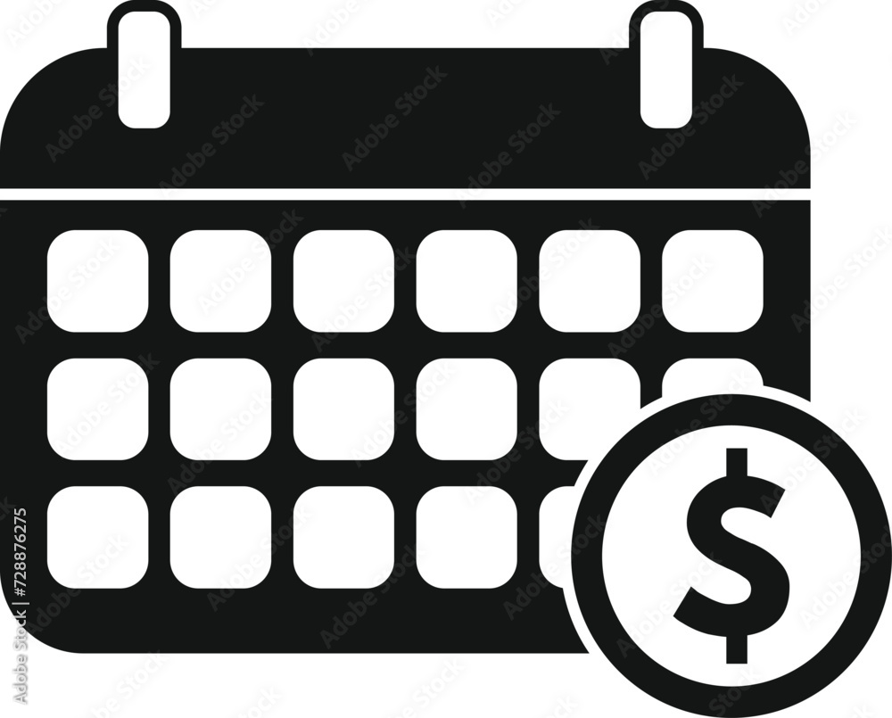 Poster calendar performance management icon simple vector. work team. job resolve